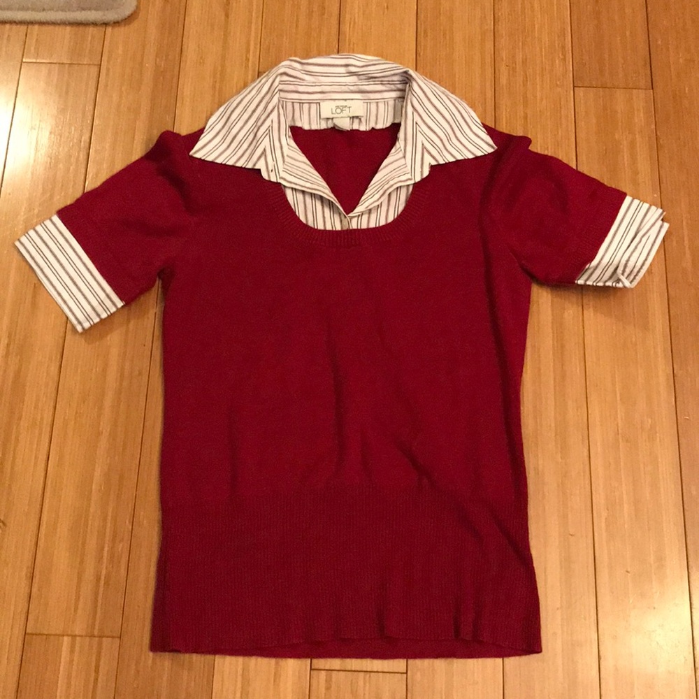 Ann Taylor loft short sleeved sweater top